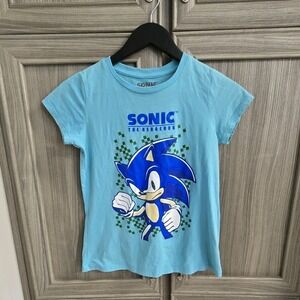 Sonic The Hedgehog Kids T- Shirt Size XL 14/16 Cotton/Poly Unisex